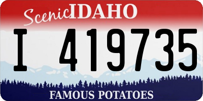 ID license plate I419735