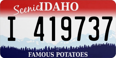 ID license plate I419737