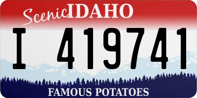 ID license plate I419741