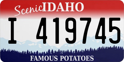 ID license plate I419745