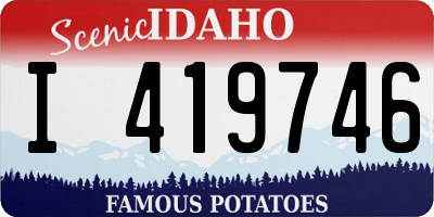 ID license plate I419746