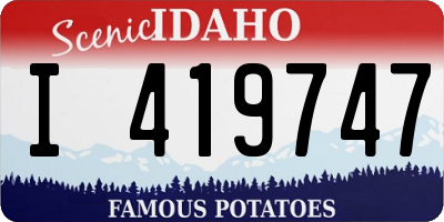 ID license plate I419747