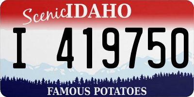 ID license plate I419750
