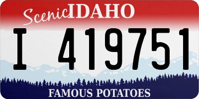 ID license plate I419751