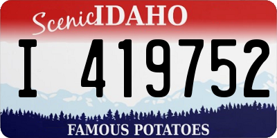 ID license plate I419752