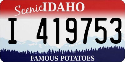 ID license plate I419753