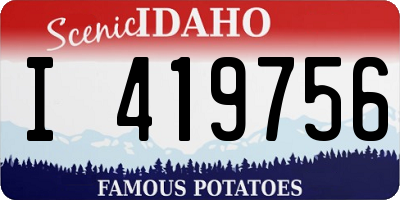 ID license plate I419756