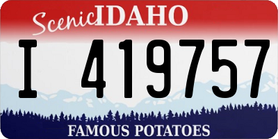 ID license plate I419757