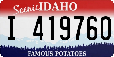 ID license plate I419760