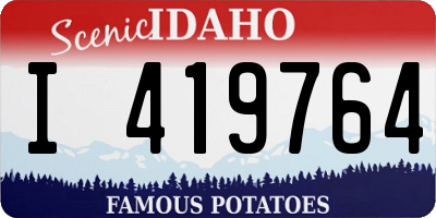 ID license plate I419764