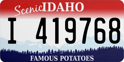 ID license plate I419768