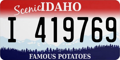 ID license plate I419769