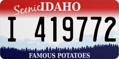 ID license plate I419772