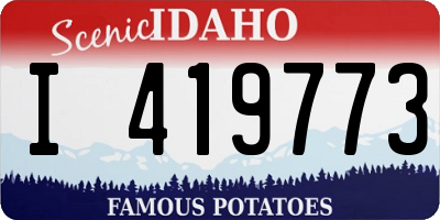 ID license plate I419773