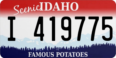 ID license plate I419775