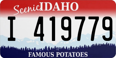 ID license plate I419779
