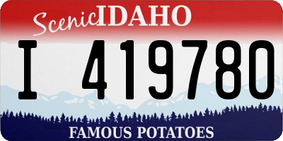 ID license plate I419780