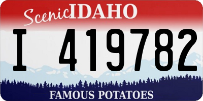 ID license plate I419782