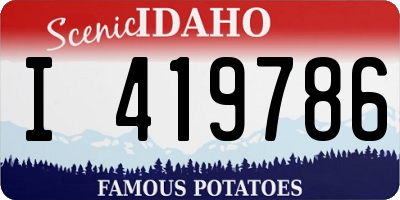 ID license plate I419786