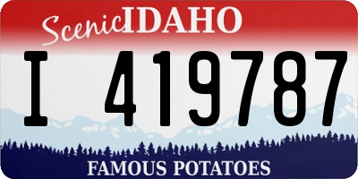 ID license plate I419787