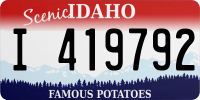 ID license plate I419792