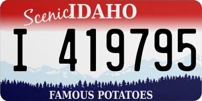 ID license plate I419795