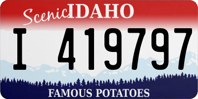 ID license plate I419797