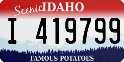 ID license plate I419799