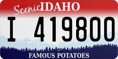 ID license plate I419800
