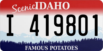 ID license plate I419801