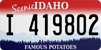 ID license plate I419802