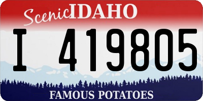 ID license plate I419805
