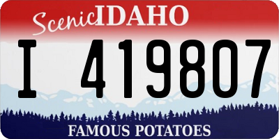 ID license plate I419807