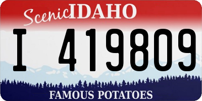 ID license plate I419809