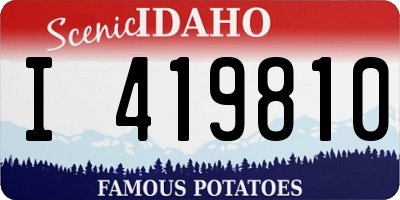 ID license plate I419810