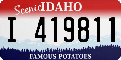 ID license plate I419811