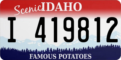ID license plate I419812