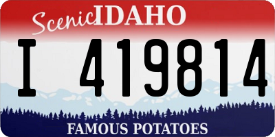ID license plate I419814