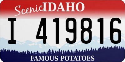 ID license plate I419816