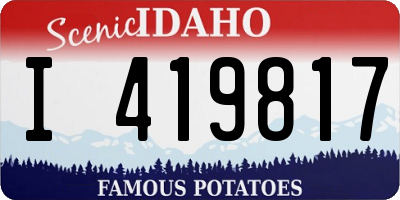 ID license plate I419817