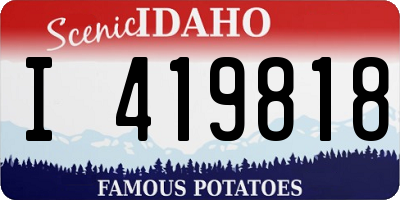 ID license plate I419818