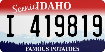 ID license plate I419819