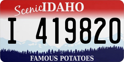 ID license plate I419820