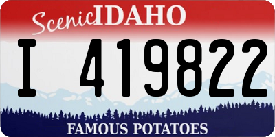 ID license plate I419822