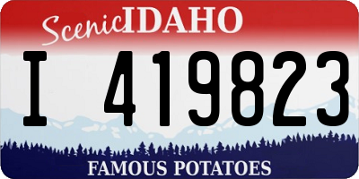 ID license plate I419823