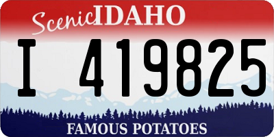 ID license plate I419825