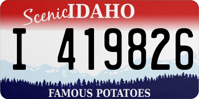 ID license plate I419826