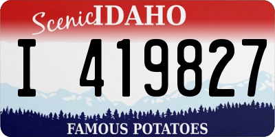 ID license plate I419827