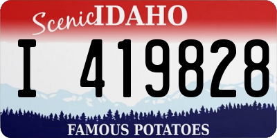 ID license plate I419828