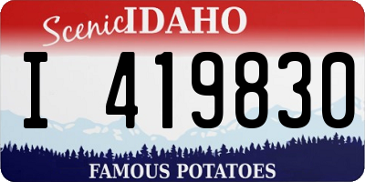ID license plate I419830